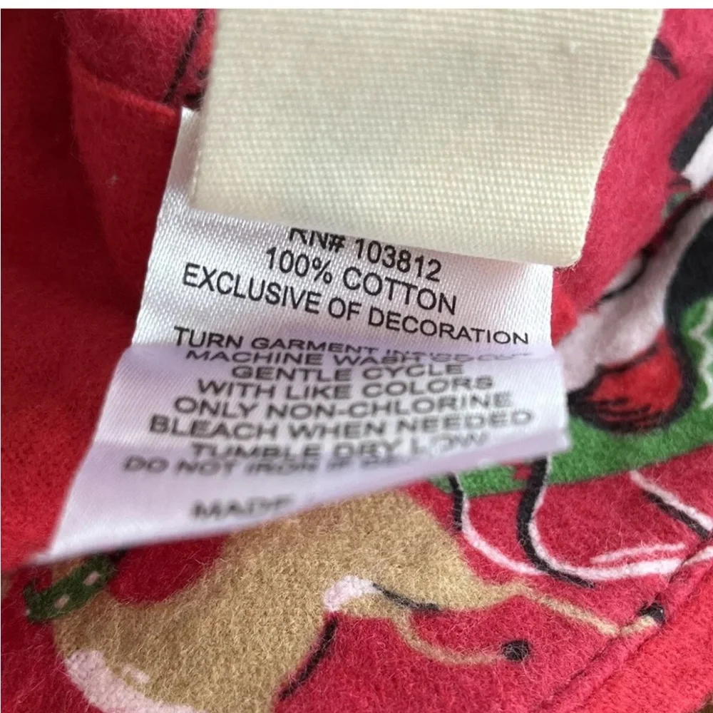 Munki Santa Claus Rudolph Reindeer Christmas Pajamas S Cotton PJ Set Top Bottom